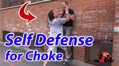 Self Defense Against A Choke On A Wall Youtube