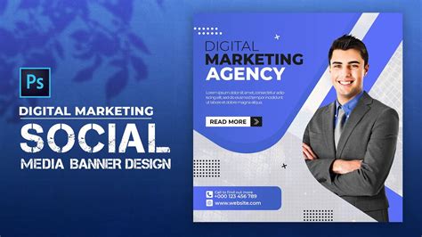 Digital Marketing Agency Social Media Banner Design Adobe Photoshop