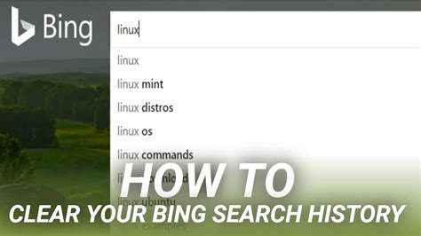 How To Clear Your Bing Search History Youtube