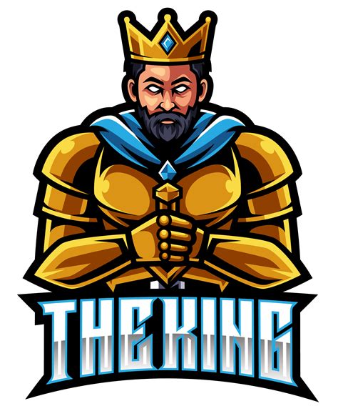 The King Esport Mascot Logo Design By Visink Thehungryjpeg