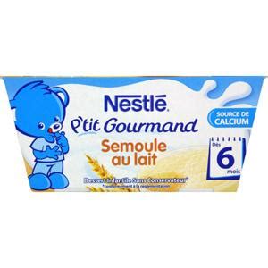 Nestl P Tit Gourmand Semoule Au Lait D S Mois X G