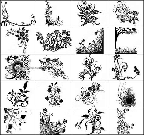 Apply the following layer blending options to this layer now we can add a glowing effect to the floral pattern. Floral Decorative Flower Brushes Photoshop | Photoshop ...
