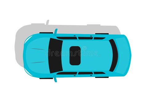 Blue Car Top View Stock Illustrations 2186 Blue Car Top View Stock