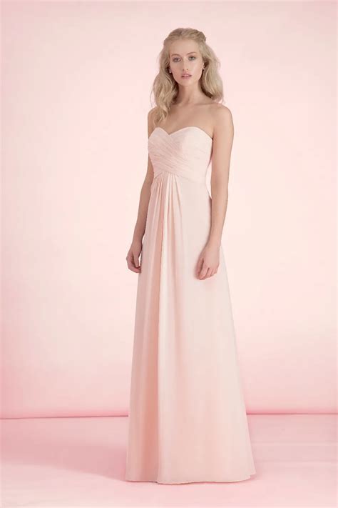 Simple Light Pink Bridesmaid Dresses Custom Made Sweetheart Pleated