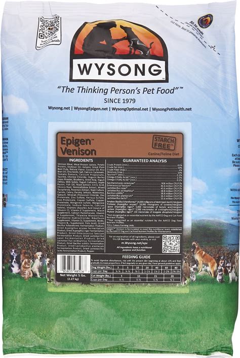 Wysong Epigen Venison Starch Free Formula Grain Free Dry Dog And Cat Food