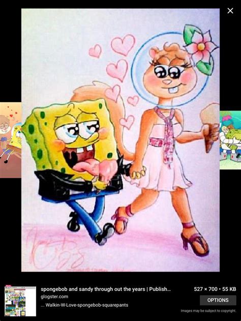 Spongebob Show Spongebob Sandy Cute Cartoon Adorable Faces Couple