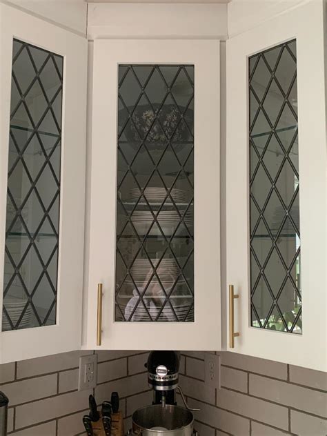 Leaded Glass Kitchen Cabinet Door Inserts By Certified Leaded Glass Custom Leaded Glass