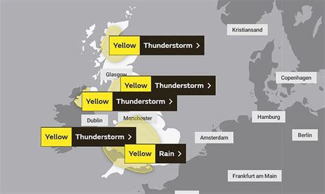 Met Office Weather Warnings Explained What Yellow Amber And Red