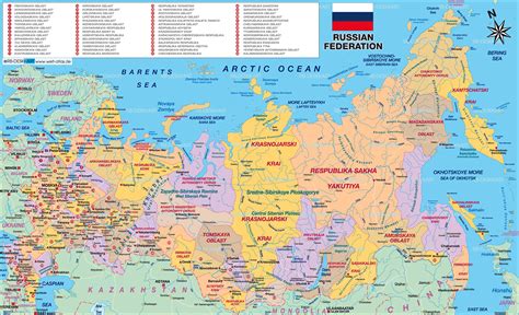 Map Of Russia Politically Country Welt Atlasde