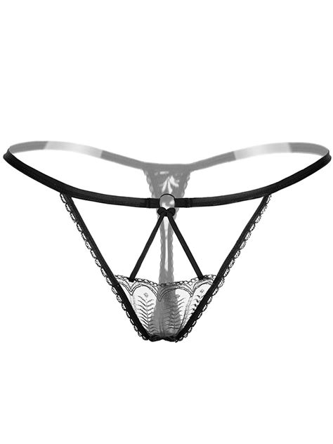 Upairc Womens Lace Thong Sexy G String Panties Knickers Lingerie Mesh Night Underwear