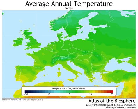 Average Annual Temperature Vivid Maps