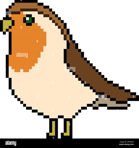 Vector Pixel Art Bird Isolated Stock Vector Image And Art Alamy