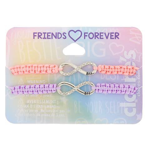 Pastel Infinity Adjustable Friendship Bracelets 2 Pack Claires Us