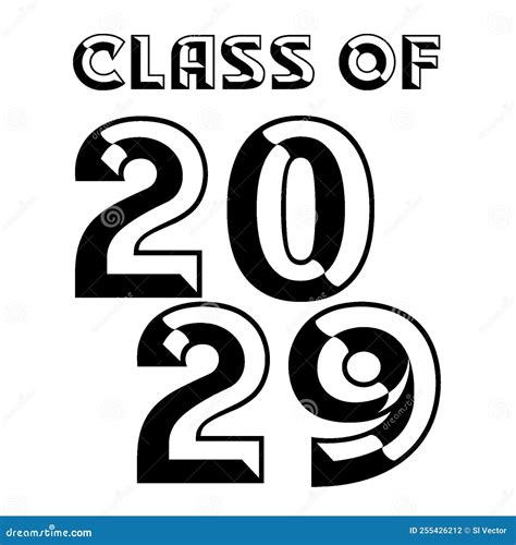 Class Of 2029 Vector T Shirt Design Class Graduate Stock Vector