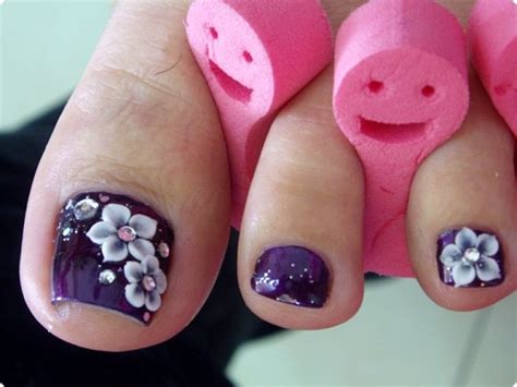 Pedicure nail art toe nail art diy nails pedicure ideas hot pink pedicure summer pedicure designs toe nail color fancy nails cute nails. Emboss Flowers - Nail Art Gallery