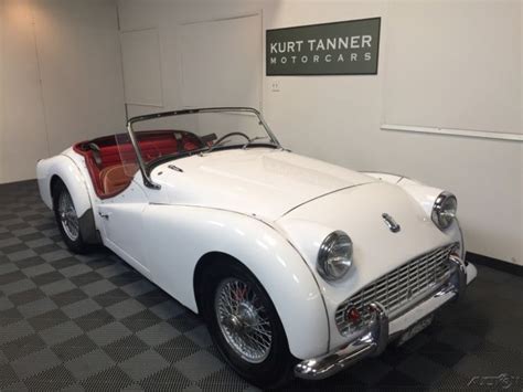 1960 Triumph Tr3a Sports Roadster White With Red Trim 4 Speed Wire