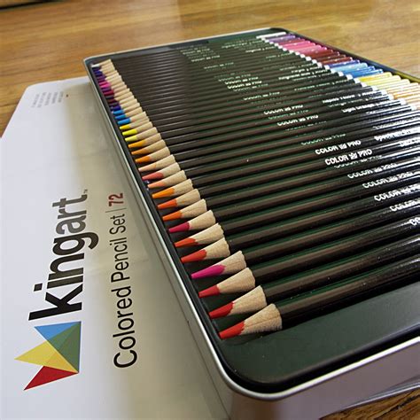Pro Colored Pencils Soft Core In Tin Case Set Of 72 Unique Colors