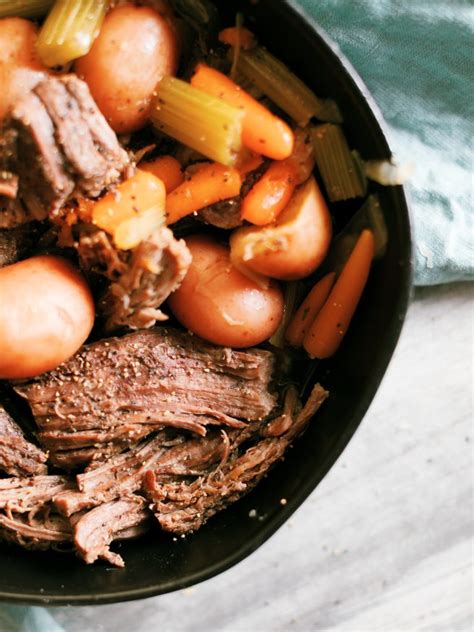Full natural release for 25 minutes. Instant Pot Roast with Beef Bone Broth - Dad With A Pan
