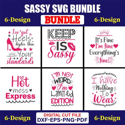 Sassy Svg T Shirt Design Bundle Vol 02 Masterbundles