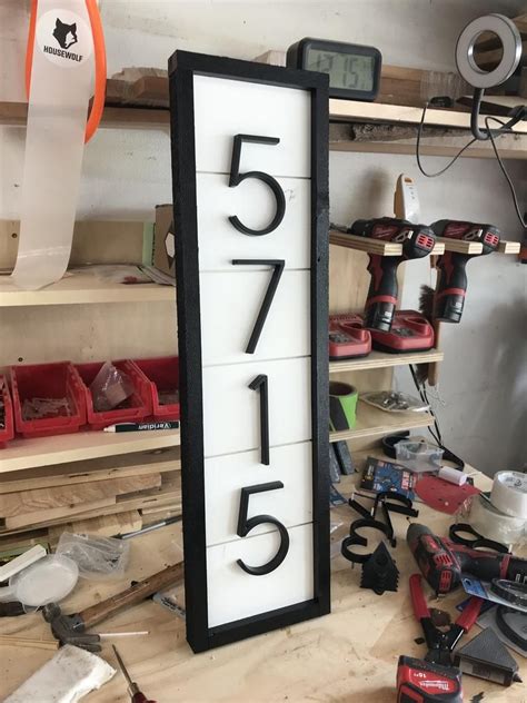 We can deliver your furniture to your chosen address using an economy delivery service. Black and White Shiplap House Numbers | Address Sign ...