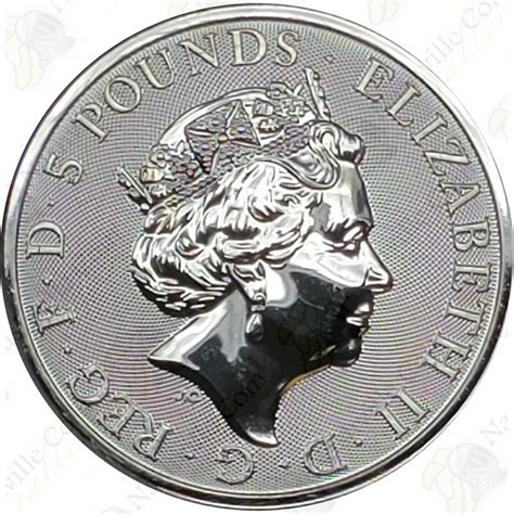 2020 2 Oz White Lion Of Mortimer 999 Fine Silver Sku 93312 Nashville Coin Gallery