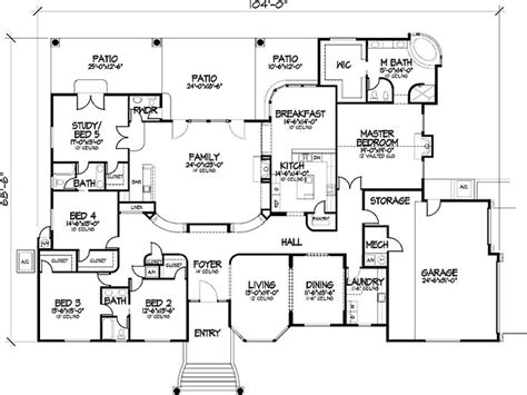 5 Bedroom Floor Plans 1 Story With Bedroom Floor Plan