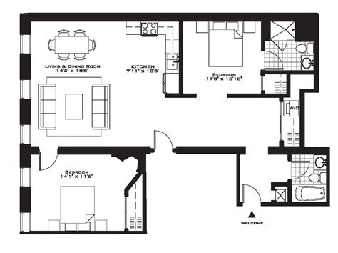 There are as many two bedroom floor plans as there are apartments and houses in the world. Luxury Two Bedroom Apartment Floor Plans Plan North ...