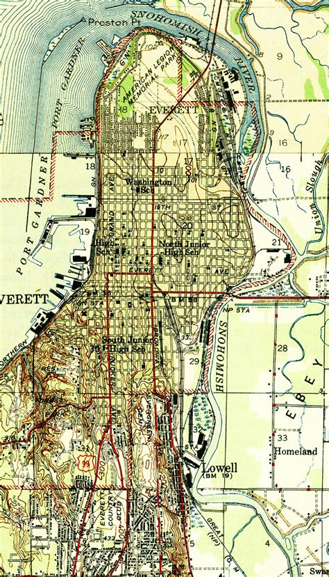 Historic Maps Of Everett Wa