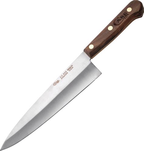As a general work horse in your kitchen and first knife i'd definitely recommend the yaxell dragon fusion. CA07316 Case Cutlery Chef's Knife Walnut Handle