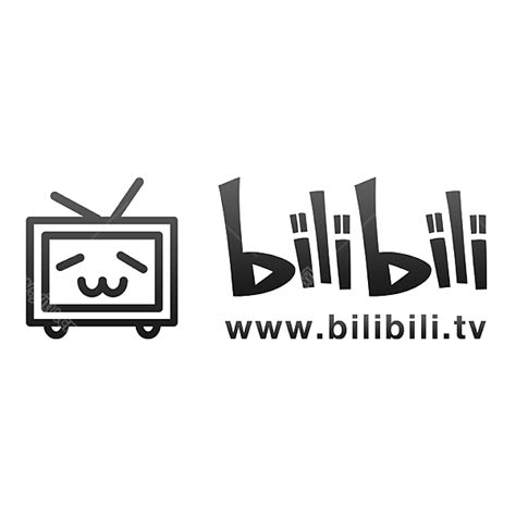 Bilibili黑色免抠标识下载背景素材 B站 易图网