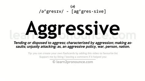 Pronunciation Of Aggressive Definition Of Aggressive Youtube