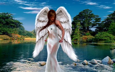 Love Angel In Lake Landscape Wallpapers Hd Desktop And Mobile Backgrounds