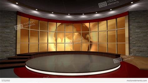 News Tv Studio Set 39 Virtual Green Screen Backgro Stock