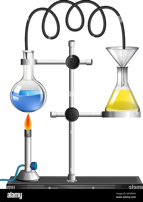 Two Beakers On The Stand Illustration Stock Vector Image And Art Alamy