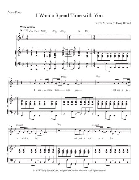 I Wanna Spend Time With You Free Music Sheet Musicsheets Org