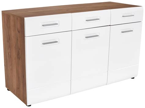 177 cm breite sideboard aus eiche massiv mit beleuchtung ist grifflos und fügt sich wie ein kunstwerk in ihr wohnzimmer ein. Sideboard Eiche Massiv 150 Cm : Sideboard Mit Front In ...
