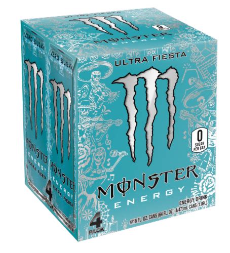 Monster Zero Sugar Ultra Fiesta Energy Drink Multipack Cans 4 Ct 16