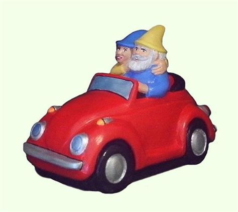 Super Cute Gnomes In A Vw Bug Gnomes Toy Car Cute