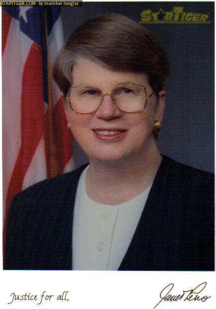 Janet Reno Autograph Collection Entry At Startiger