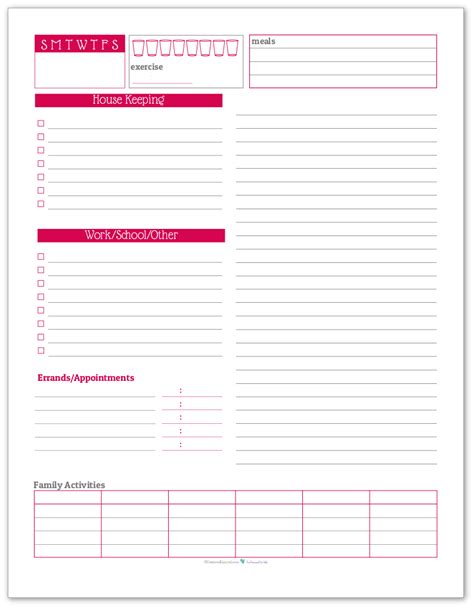 Magazine a free daily planner web page using this kind of design and find additional printable daily planners. Daily Planner Printables {Personal Planner} | Daily ...