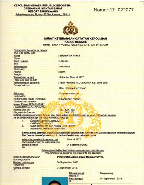 ️ Contoh SKCK 2022, Ketahui Persyaratannya dan Cara Mendapatkannya