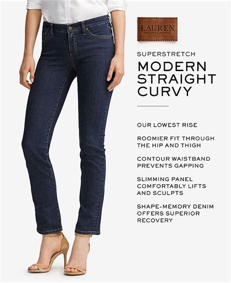 Lauren Ralph Lauren Super Stretch Modern Curvy Straight Jeans Jeans