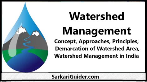 Watershed Management Concept Approaches Principles