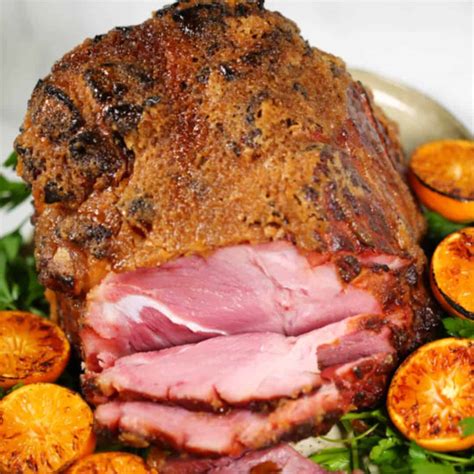 Then spray a non stick spray into shallow roasting pan or dutch oven and place the ham in cut side down. Honey Baked Ham Recipe | It Is a Keeper