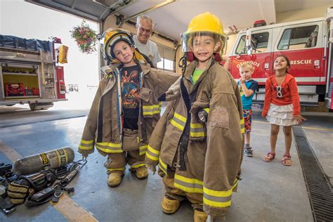 Kindergarten Kids From Osoyoos Elementary School Are Firefighters For A
