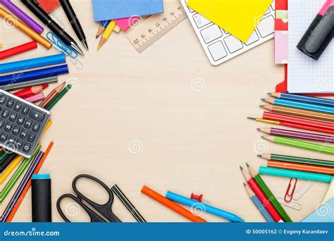 School And Office Supplies Stock Photo Image Of Colorful 50005162