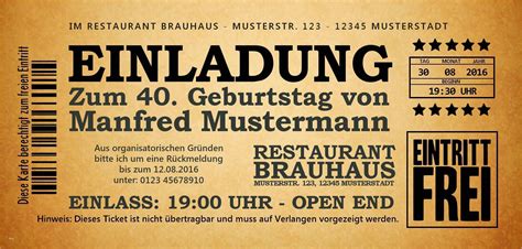 Wähle ein bild aus und gehe auf „ausschnitt. Ticket Vorlage Zum Bearbeiten Cool Vorlage Einladung ...