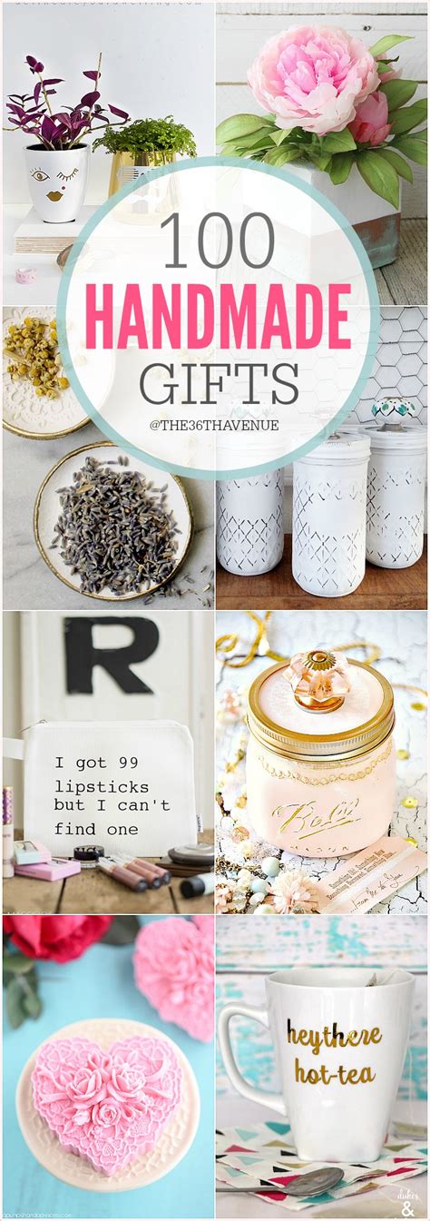 Ahead, we've rounded up 42 gift ideas for the women in your life, all of which will make 'em love you even more. 100 Handmade Gifts - DIY Women Gifts | The 36th AVENUE
