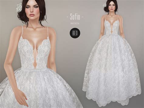 BEO Sofia Wedding Dress Sims 4 Wedding Dress Sims 4 Dresses