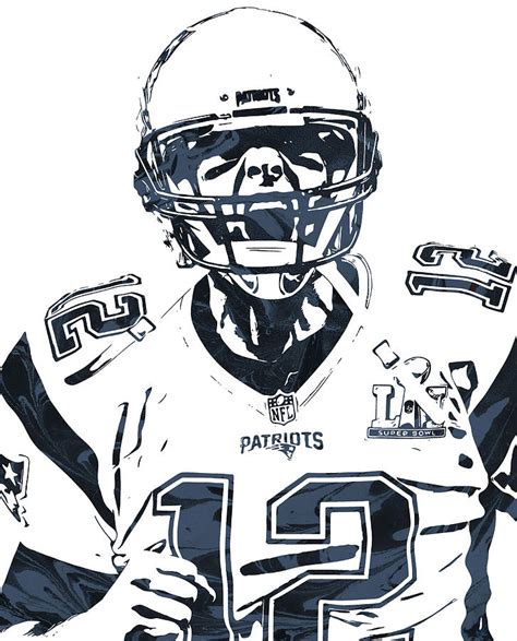 Tom Brady New England Patriots Pixel Art 300 Mixed Media By Joe